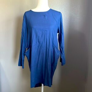 Minibee Women's Oversized Tunic Dress Long Sleeve Loose Tshirt Tops with Pockets